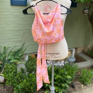 NWOT PRINCESS POLLY HIGH NECK SILK CROP TOP